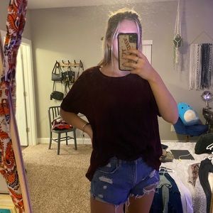 Oversized purple top